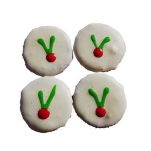 Christmas Holly Cookies Dog Gift Box